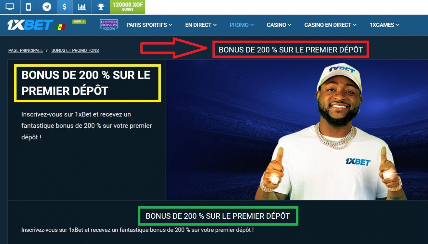 Profitez des Bonus avec votre 1xBet Inscription Sénégal